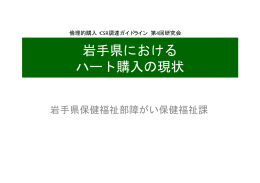 岩手県における ハート購入の現状