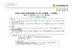 2015年10月実績、11月見通し