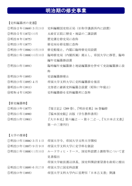 明治期の修史事業