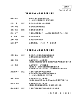 【資料2】部会委員名簿 [139KB pdfファイル]