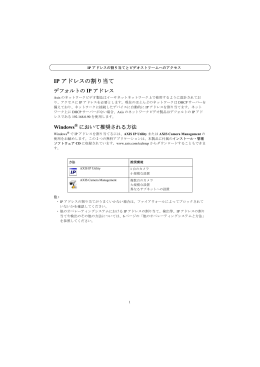 IP アドレスの割り当て