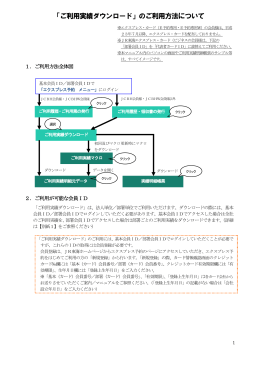 「ご利用実績ダウンロード」のご利用方法について