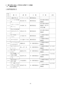人権問題講演会 （別ウィンドウ・PDFファイル・83KB）
