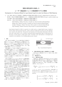 管壁の弾性変形を考慮した レーザー誘起液体ジェットの数値解析モデル