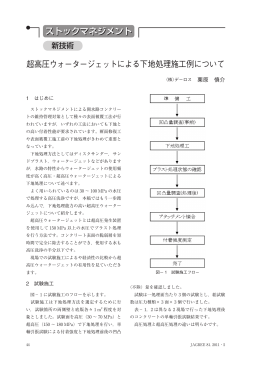 超高圧ウォータージェットによる地下処理施工例