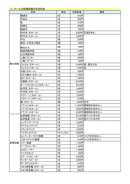 備品料金表（市民会館おおみや）（PDF形式：33KB）