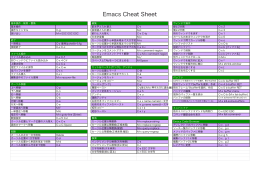 Emacs Cheat Sheet
