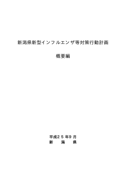 新潟県新型インフルエンザ等対策行動計画（概要編）（PDF形式 211