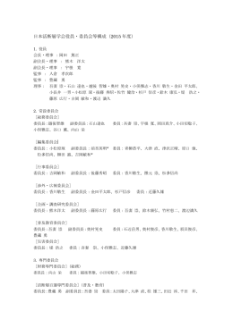 日本活断層学会役員・委員会等構成（2015 年度）