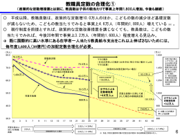 教職員定数の合理化①