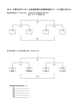 2015 中国少年サッカー大会鳥取県大会西部地区プレーオフ組み合わせ