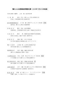 鶏ちゃん合衆国政府閣僚名簿（25年7月20日改造）