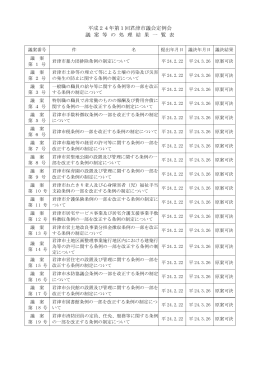 平成24年第1回君津市議会定例会 議 案 等 の 処 理 結 果 一 覧 表