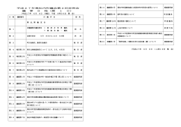 平成27年黒松内町議会第2回定例会 議 事 日 程（第 1 日） （平成27年