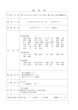 議 事 録 - 小美玉市