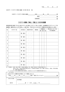 『菊』、『 』、『 』、『富士』交付申請書