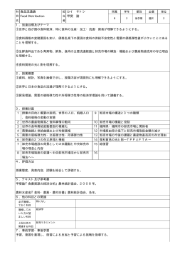 食品流通論 Food Distribution カイ サトシ 甲斐 諭