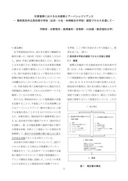災害復興における公共 － 陸前高田市立高田東中学校