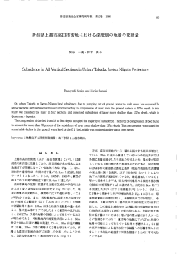 新潟県上越市高田市街地における深度別の地層の変動量（PDF形式