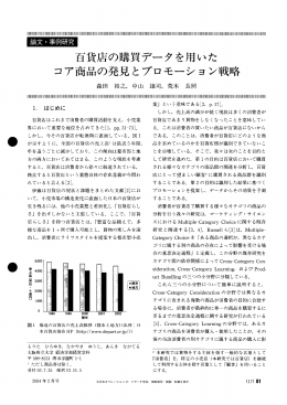 百貨店の購貝デー タを用いた - 日本オペレーションズ・リサーチ学会