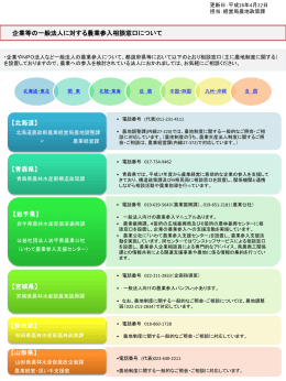 企業の農業参入相談窓口