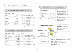 ページ21 ツナ缶とミックスベジタブルの主食アレンジ（PDF：154KB）