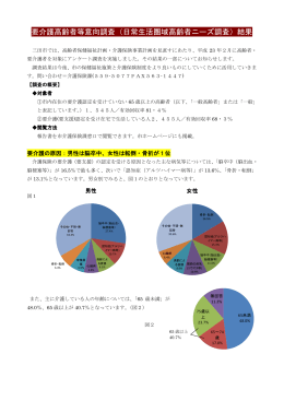 要介護高齢者等意向調査（日常生活圏域高齢者ニーズ調査）結果