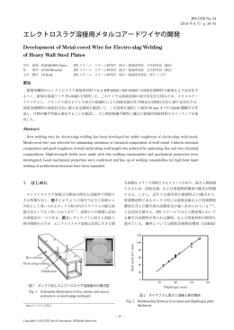エレクトロスラグ溶接用メタルコアードワイヤの開発[ PDF