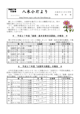 八木小だより - 市立八木小学校