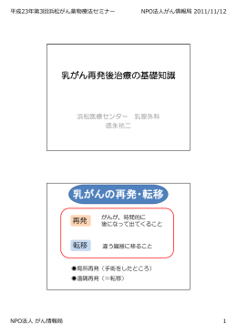 乳がん再発後治療の基礎知識