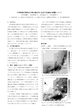 冬季新潟市域周辺の降水量分布に及ぼす佐渡島の影響