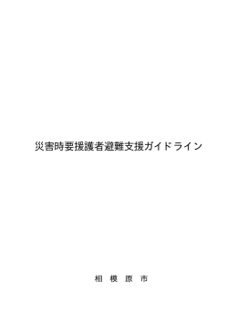 災害時要援護者避難支援ガイドライン（PDF形式 323.4KB）