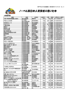 ノーベル賞日本人受賞者の書いた本（PDF形式：220KB）