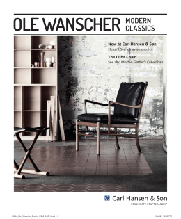 Ole Wanscher Brochure