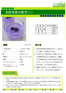 水前寺菜の紫ゼリー
