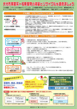 大分市事業系一般廃棄物の減量とリサイクルを進めましょう 大分市事業