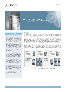 T シリーズ コアルーター - Juniper Networks