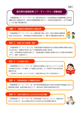 高知県外国語教育コア・ティーチャー活動指針