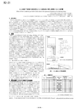 R2-21 えん堤直下流側の流況変化による遊泳魚の溯上環境に与える影響
