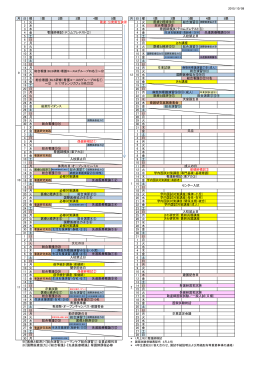 2015/10/09 月 日 曜 1限 2限 3限 4限 5限 月 日 曜 1限 2限 3限 4限 5