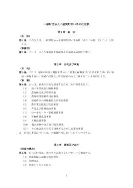 一般財団法人 小値賀町担い手公社定款（PDFファイル）