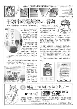 寄稿／千葉地域ねこ活動主宰 岩切由花さん