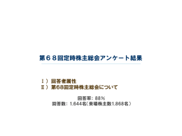 第68回定時株主総会アンケート結果