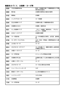 太極拳・ヨーガ等（PDF：286KB）
