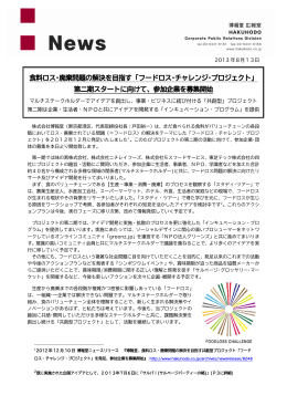 食料ロス・廃棄問題の解決を目指す「フードロス・チャレンジ