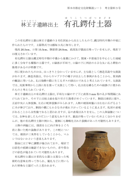考古資料第3号 林王子遺跡出土有孔鍔付土器（PDF形式：32KB）