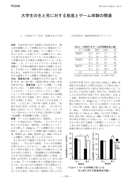 大学生の生と死に対する態度とゲーム体験の関連
