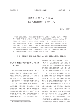 感情社会学という暴力 - R-Cube