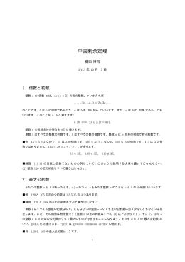 中国剰余定理（PDF） - tenasaku.com