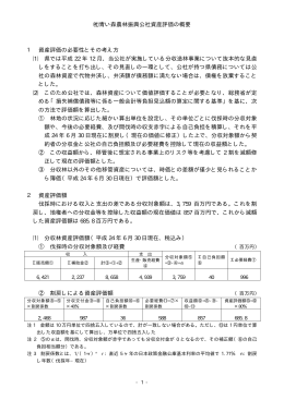 青い森農林振興公社資産評価の概要 1 資産評価の必要性とその考え方